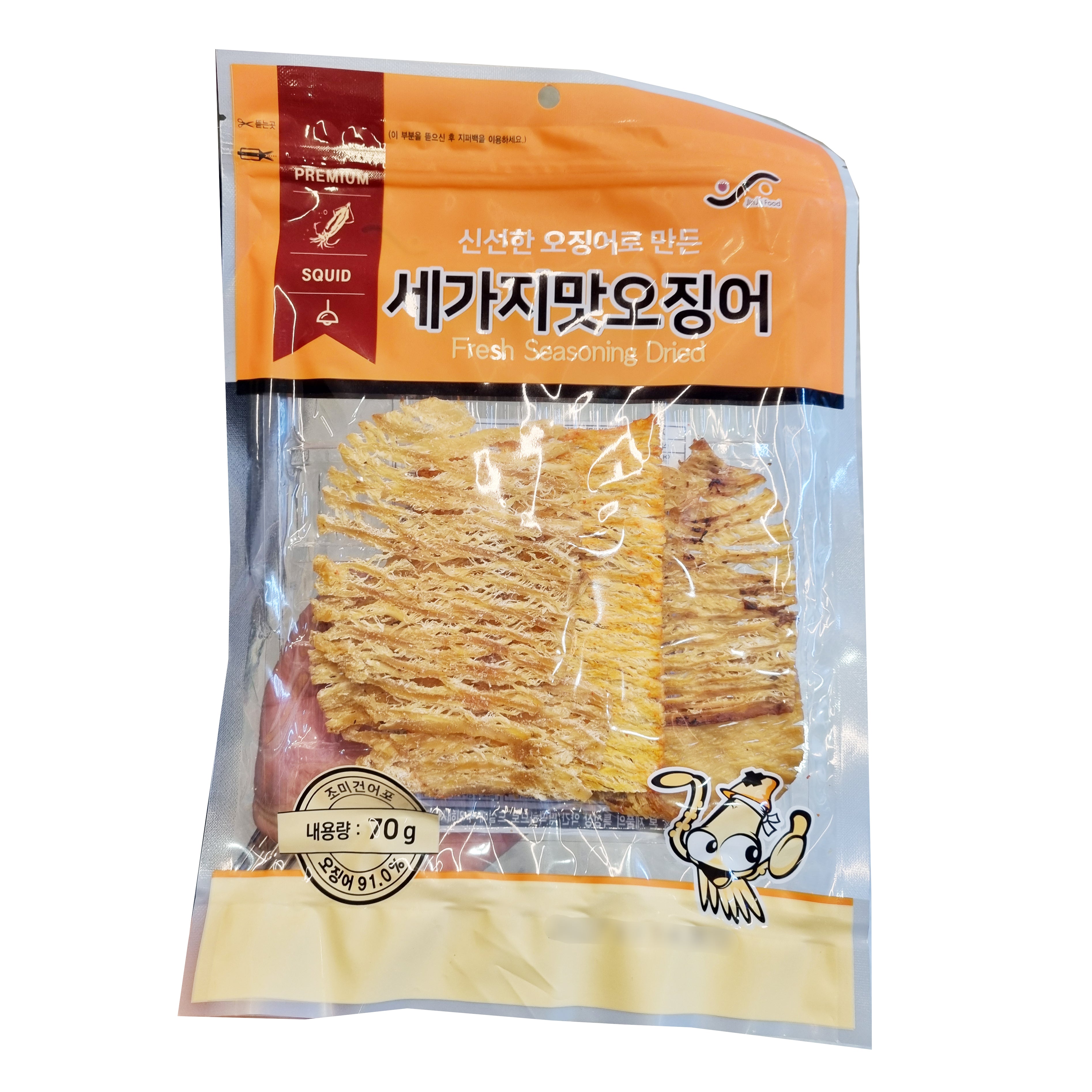 JINJU Dried squid 3 flavors 세가지맛 오징어 70g